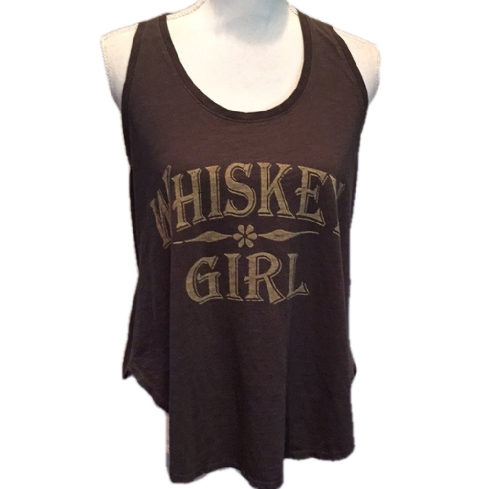 Whiskey Girl Tank Top Racerback Tee NWT